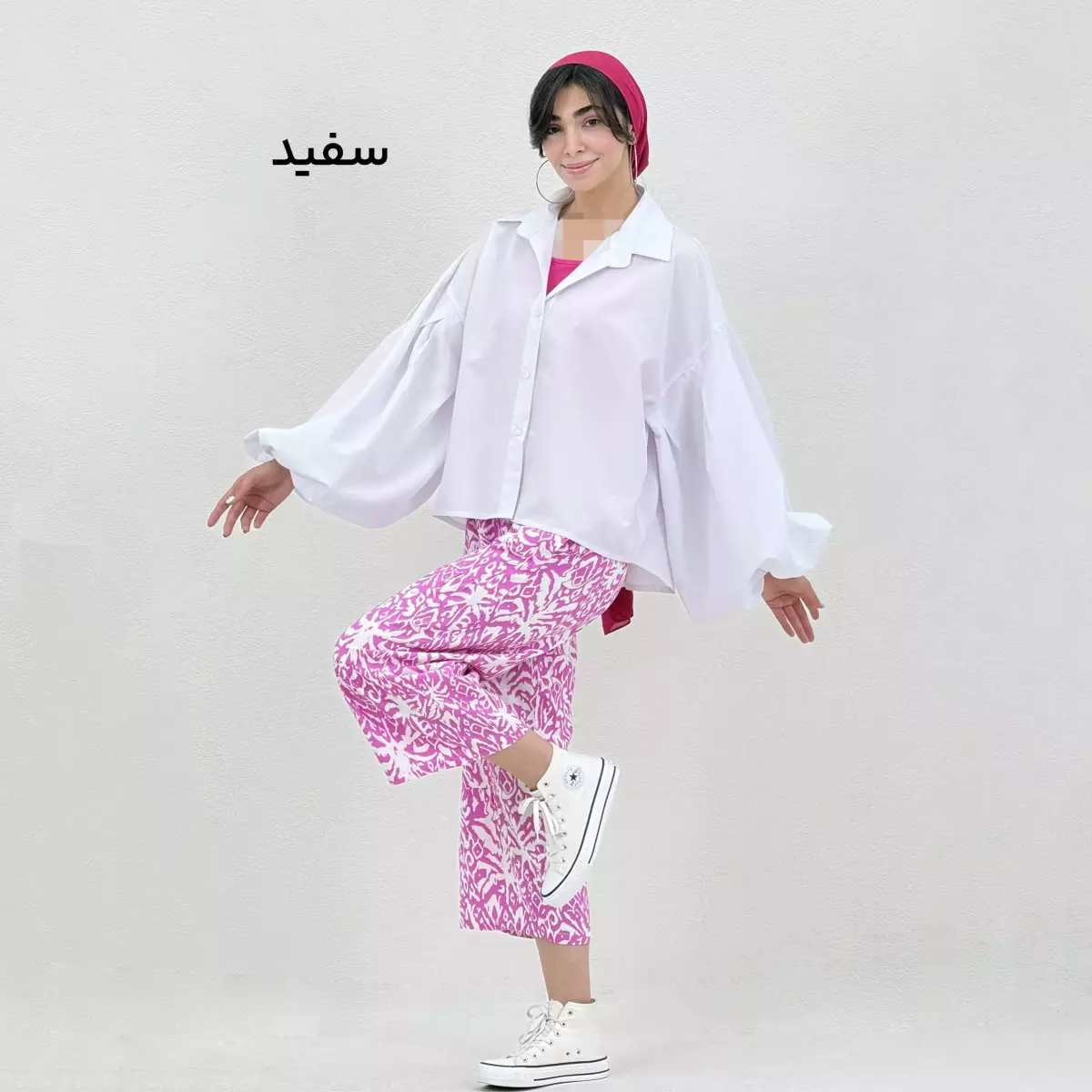 شومیز زنانه آستین پفی