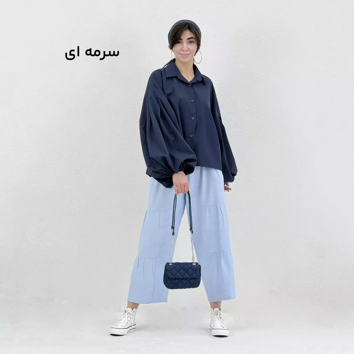 شومیز زنانه آستین پفی