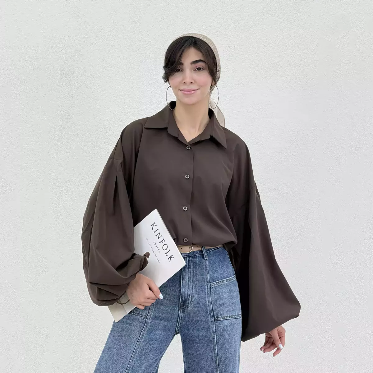 شومیز زنانه آستین پفی
