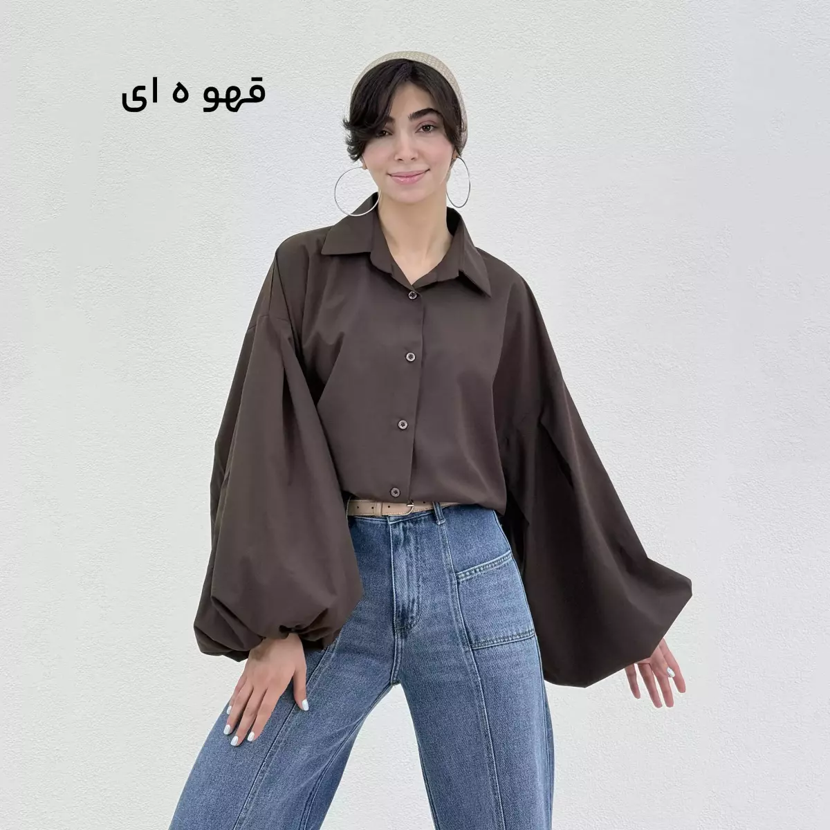 شومیز زنانه آستین پفی