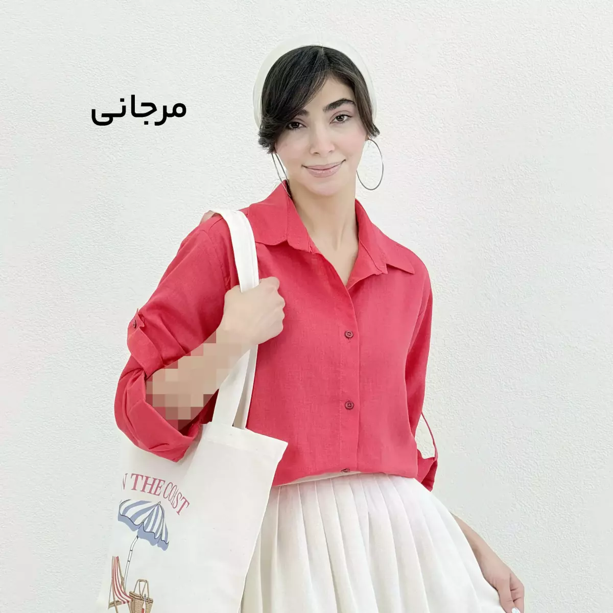 شومیز زنانه لینن جلو دکمه