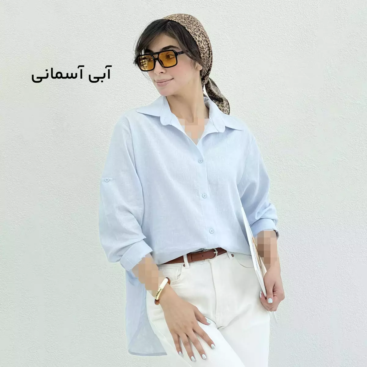 شومیز زنانه لینن جلو دکمه