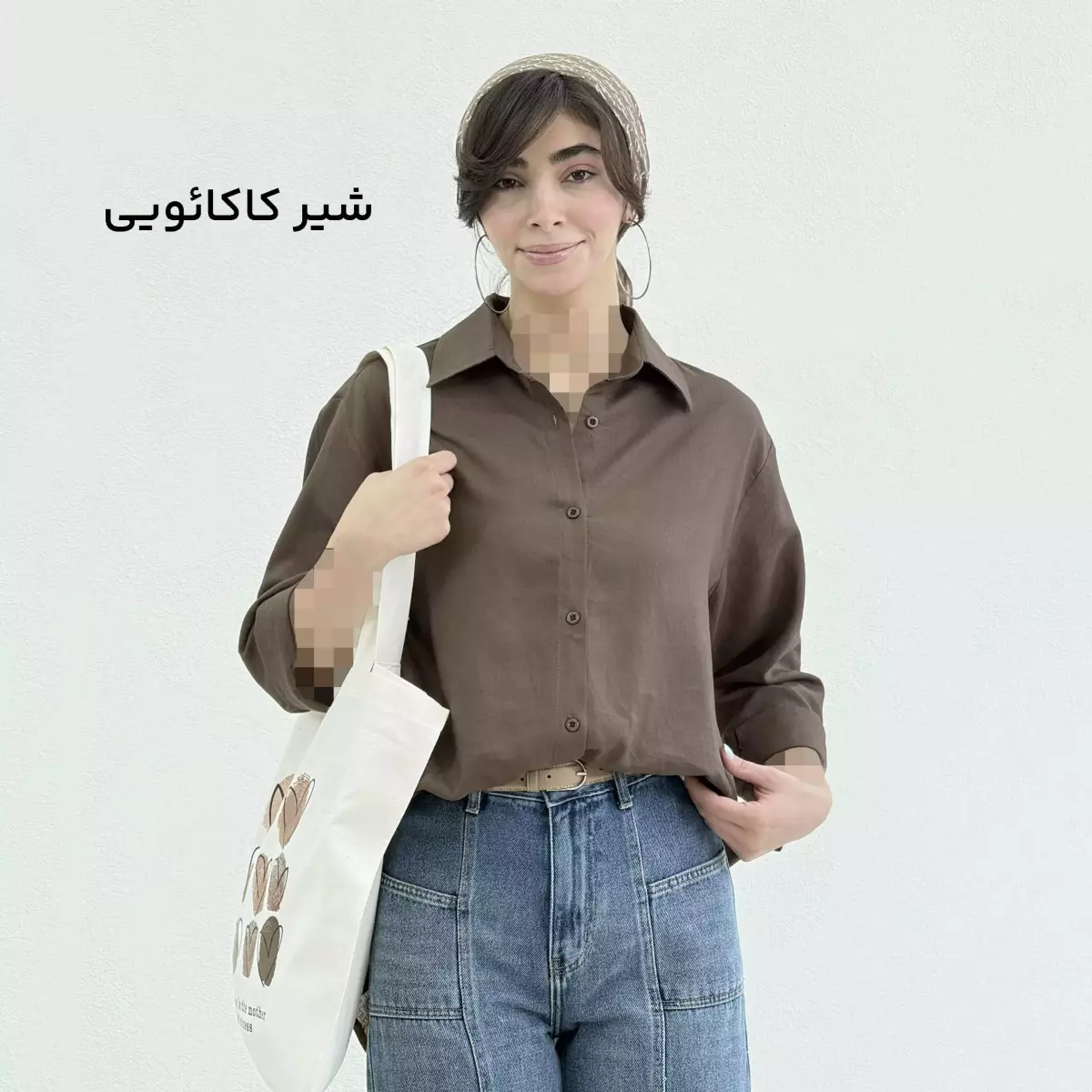 شومیز زنانه لینن جلو دکمه