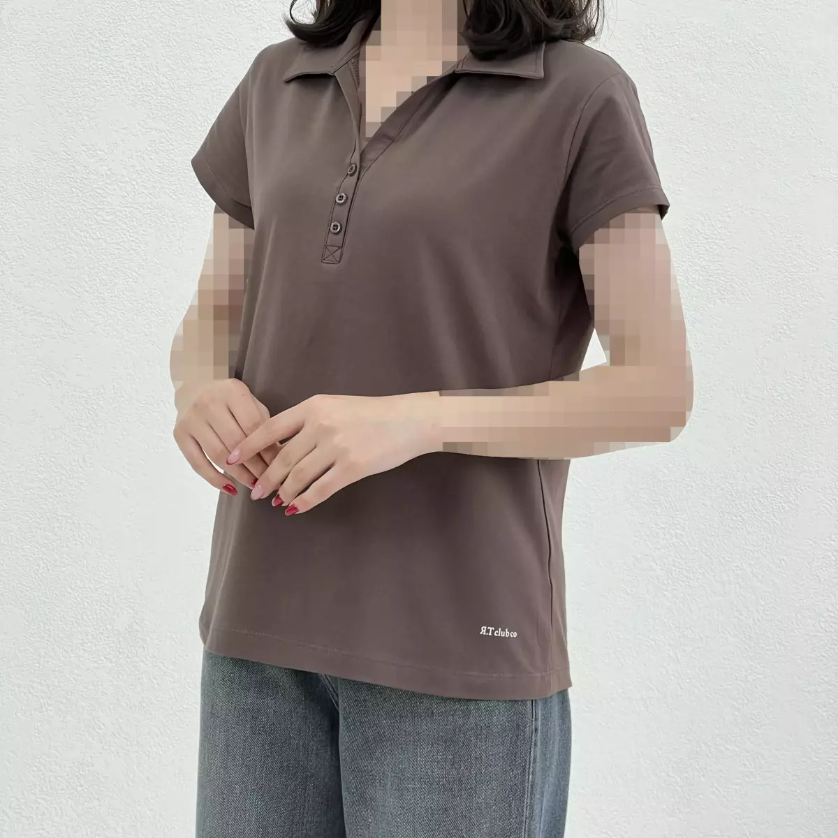 تیشرت زنانه سه دکمه