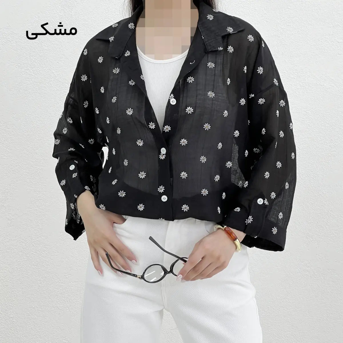 شومیز زنانه طرح نرگس
