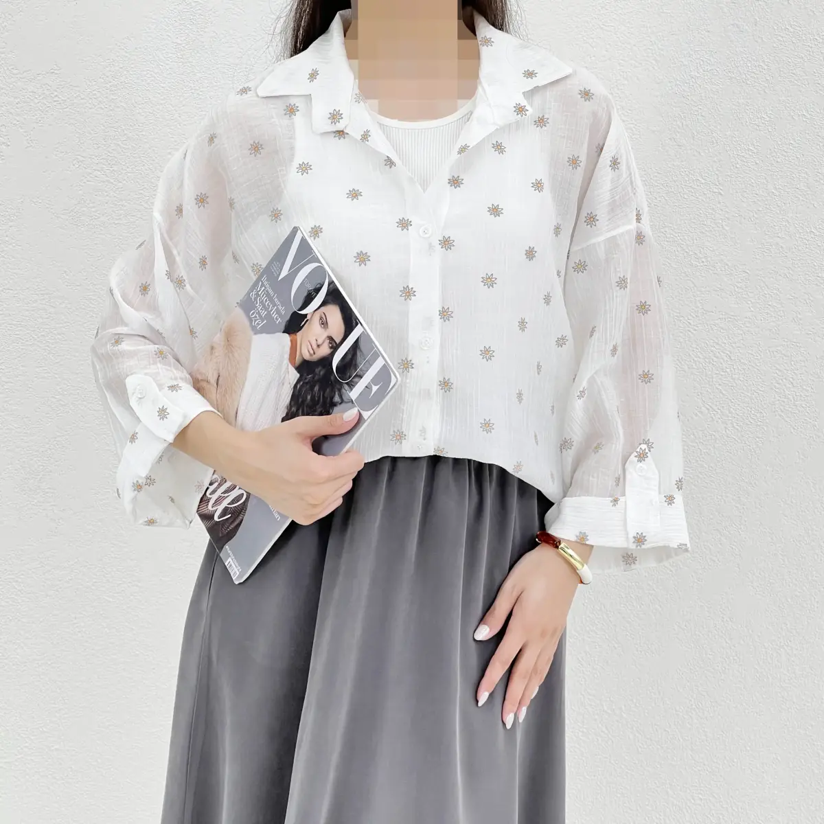 شومیز زنانه طرح نرگس