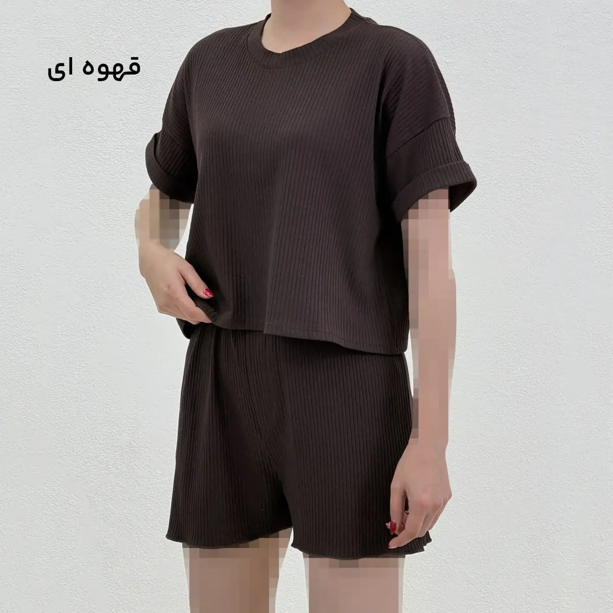 ست تیشرت و شورتک زنانه کبریتی