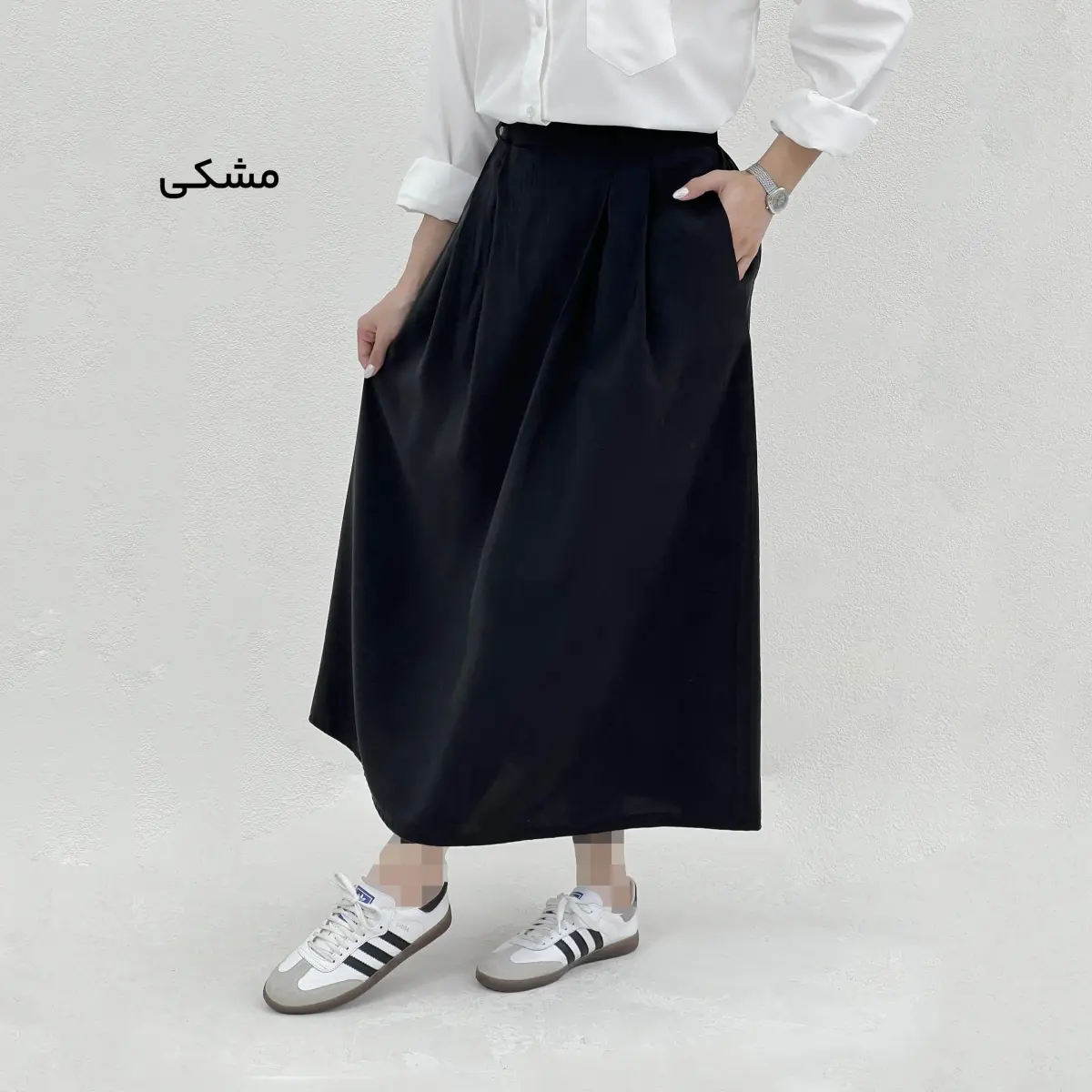 دامن زنانه سیلک جلو پیله
