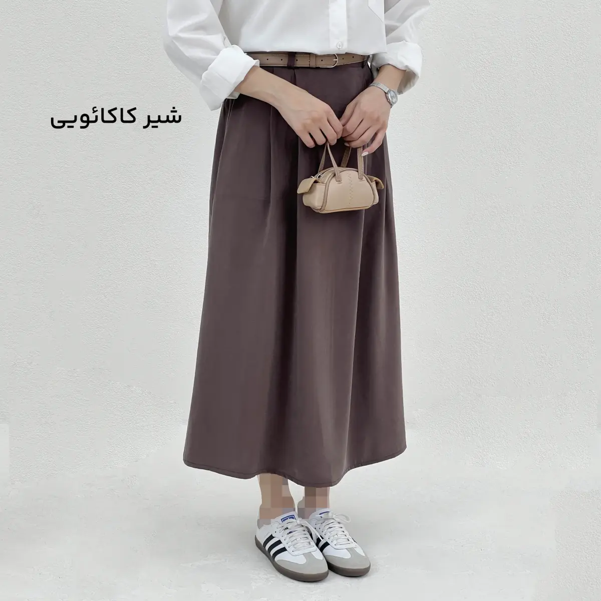 دامن زنانه سیلک جلو پیله