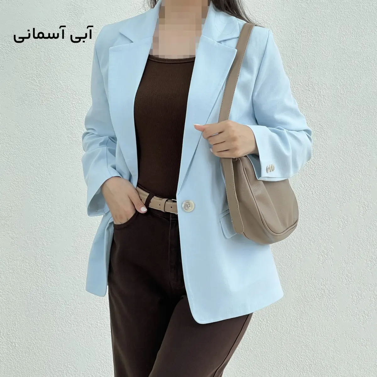 کت زنانه لینن تک دکمه