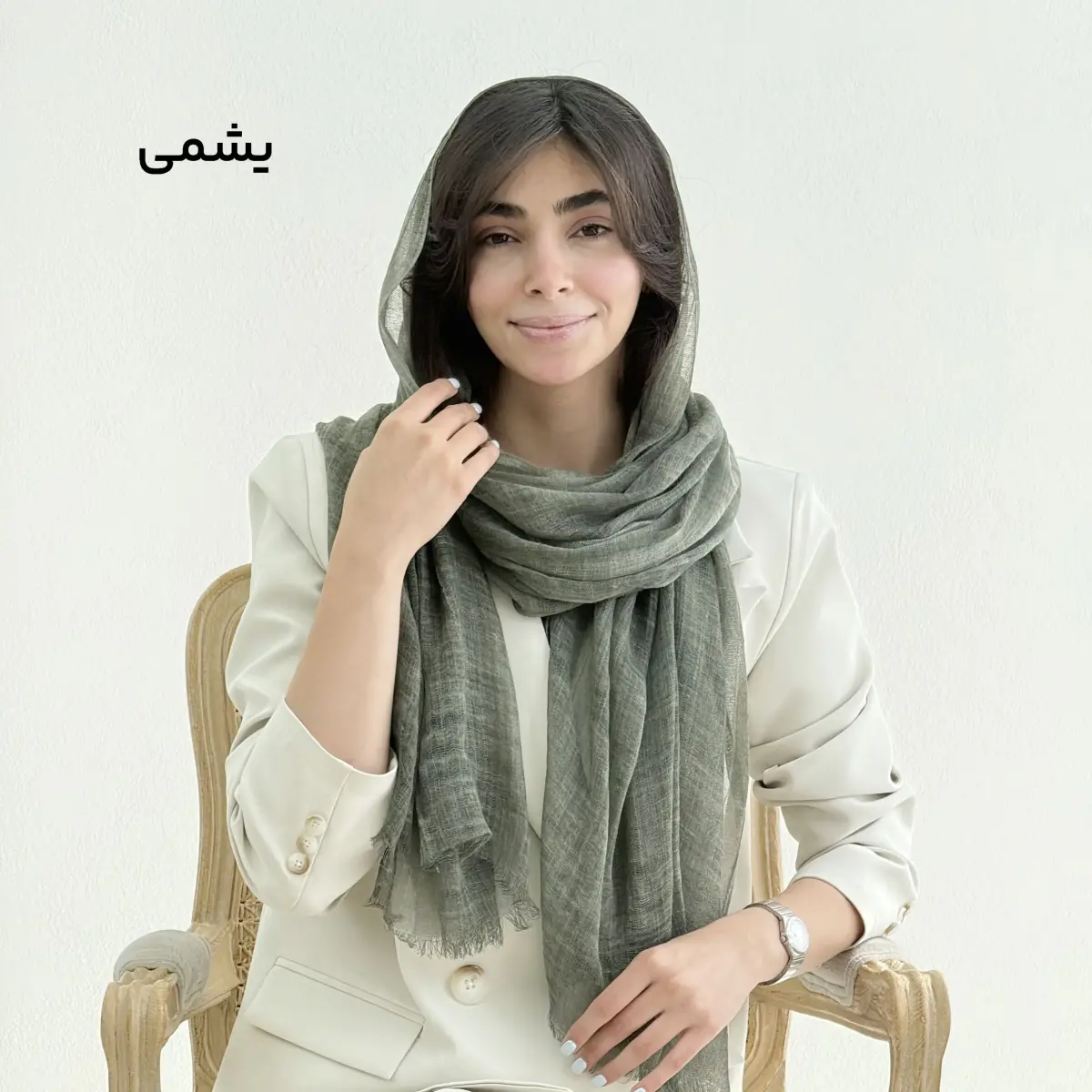 شال زنانه لینن منهتن