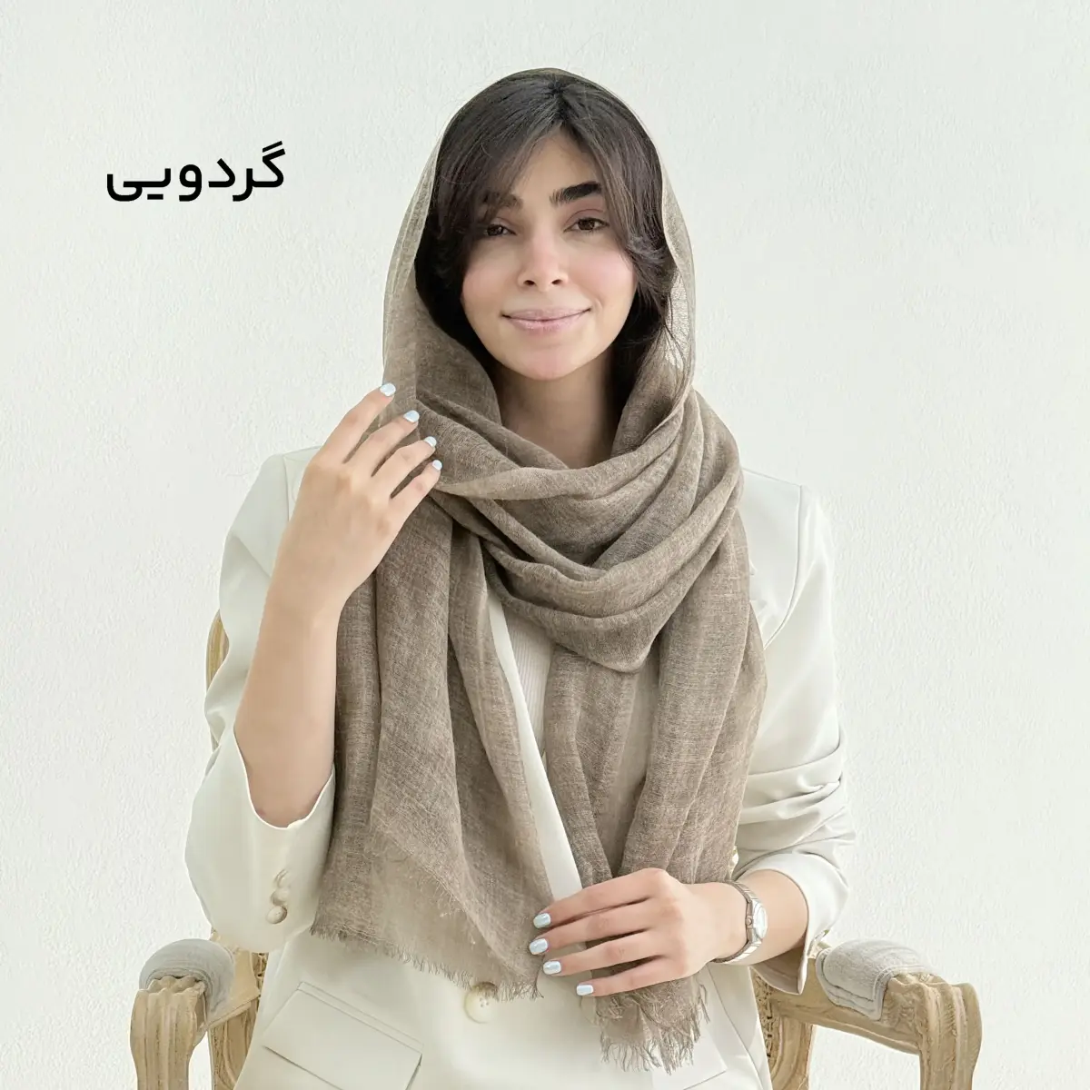 شال زنانه لینن منهتن