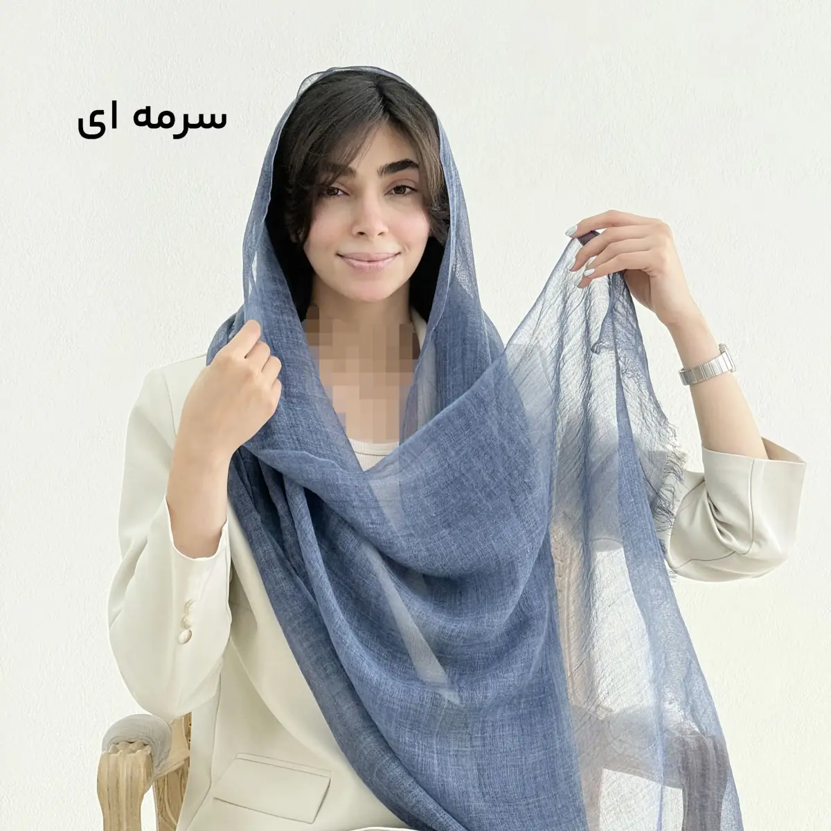 شال زنانه لینن منهتن