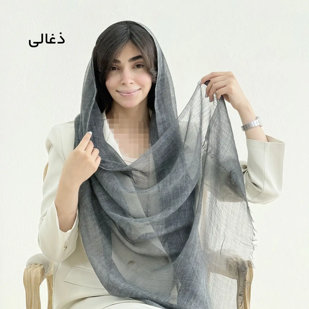 شال زنانه لینن منهتن