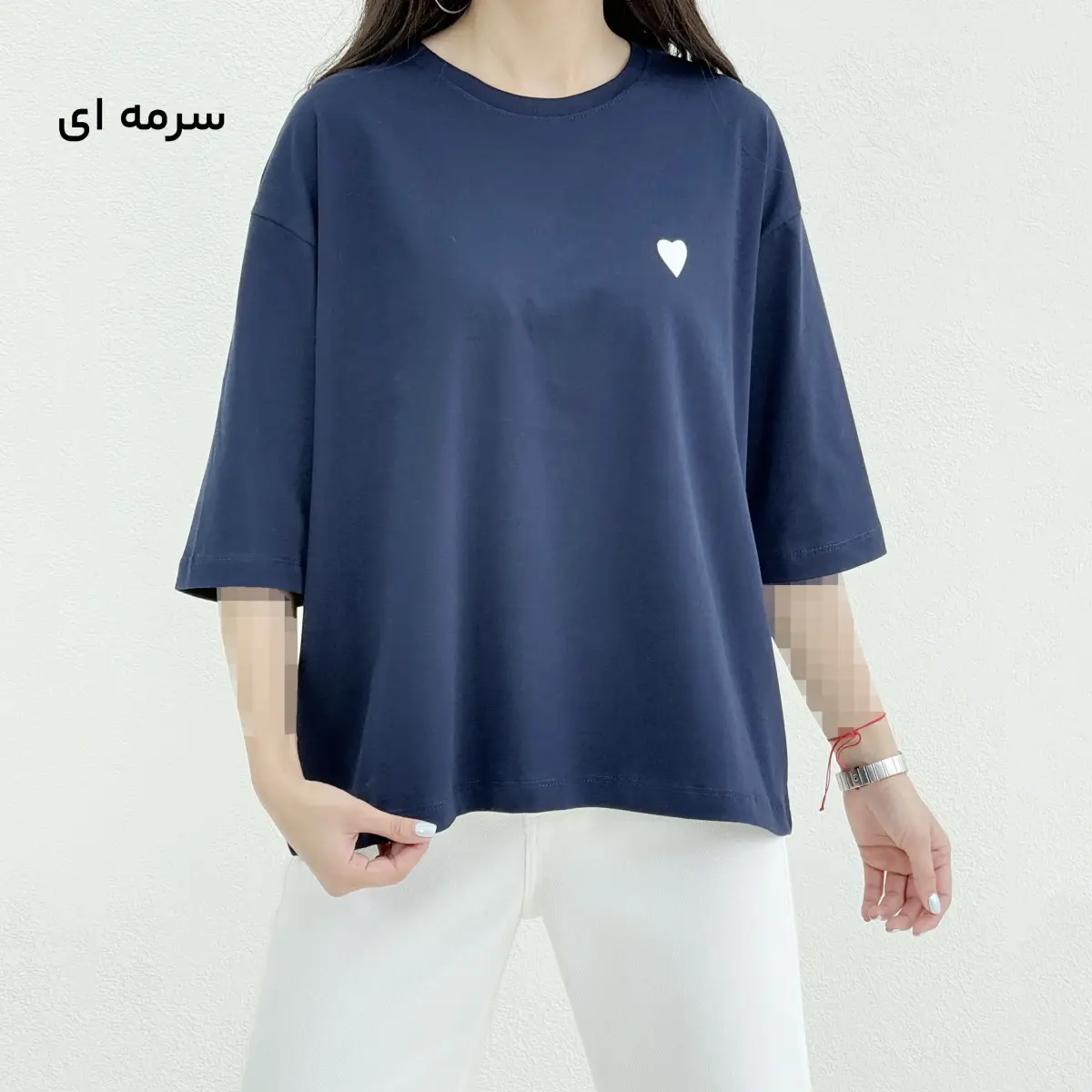 تیشرت زنانه باکسی قلب