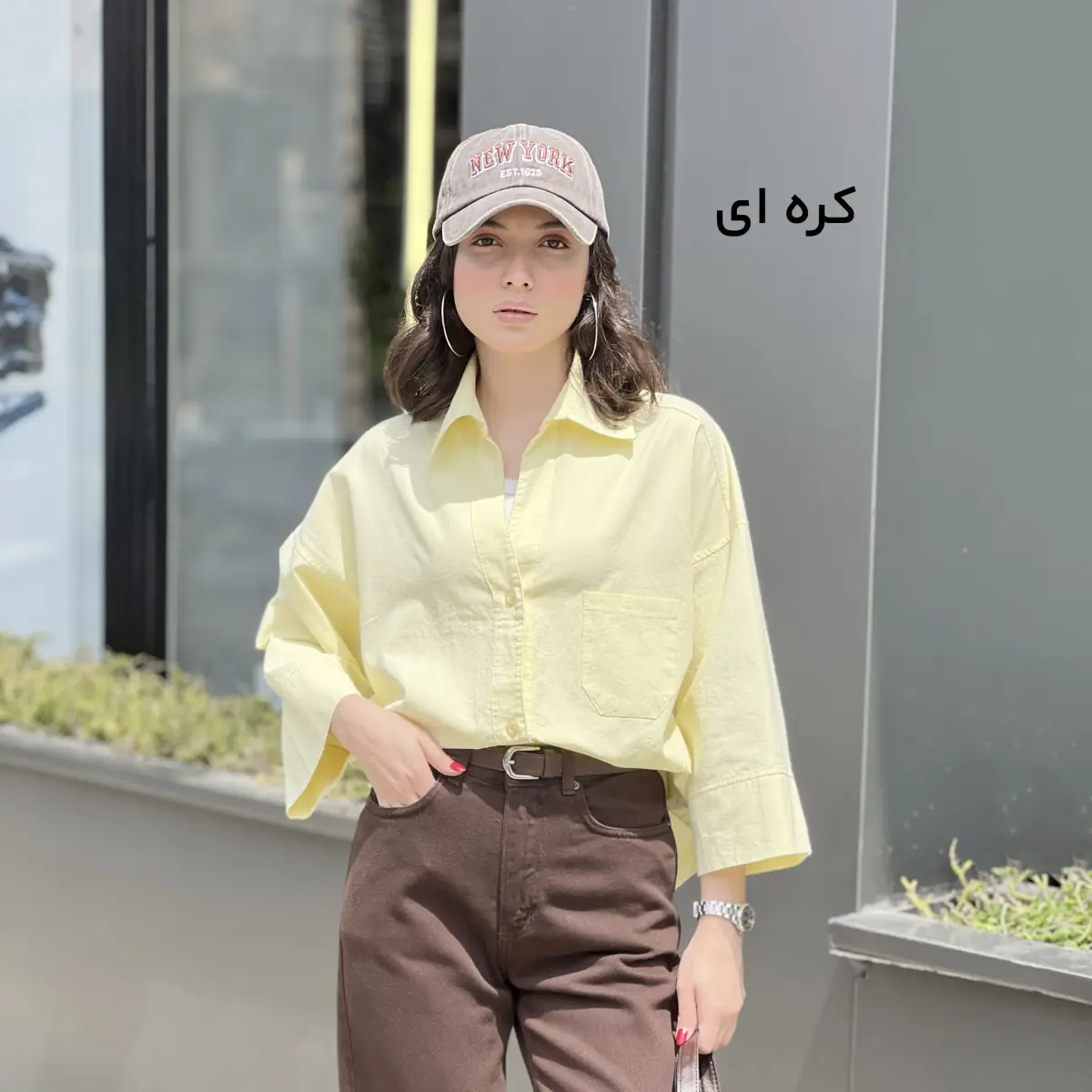 شومیز زنانه لینن یقه مردانه