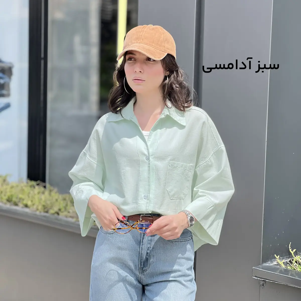 شومیز زنانه لینن یقه مردانه