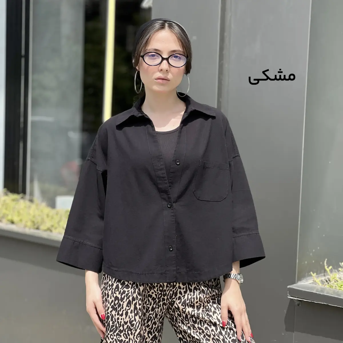 شومیز زنانه لینن یقه مردانه