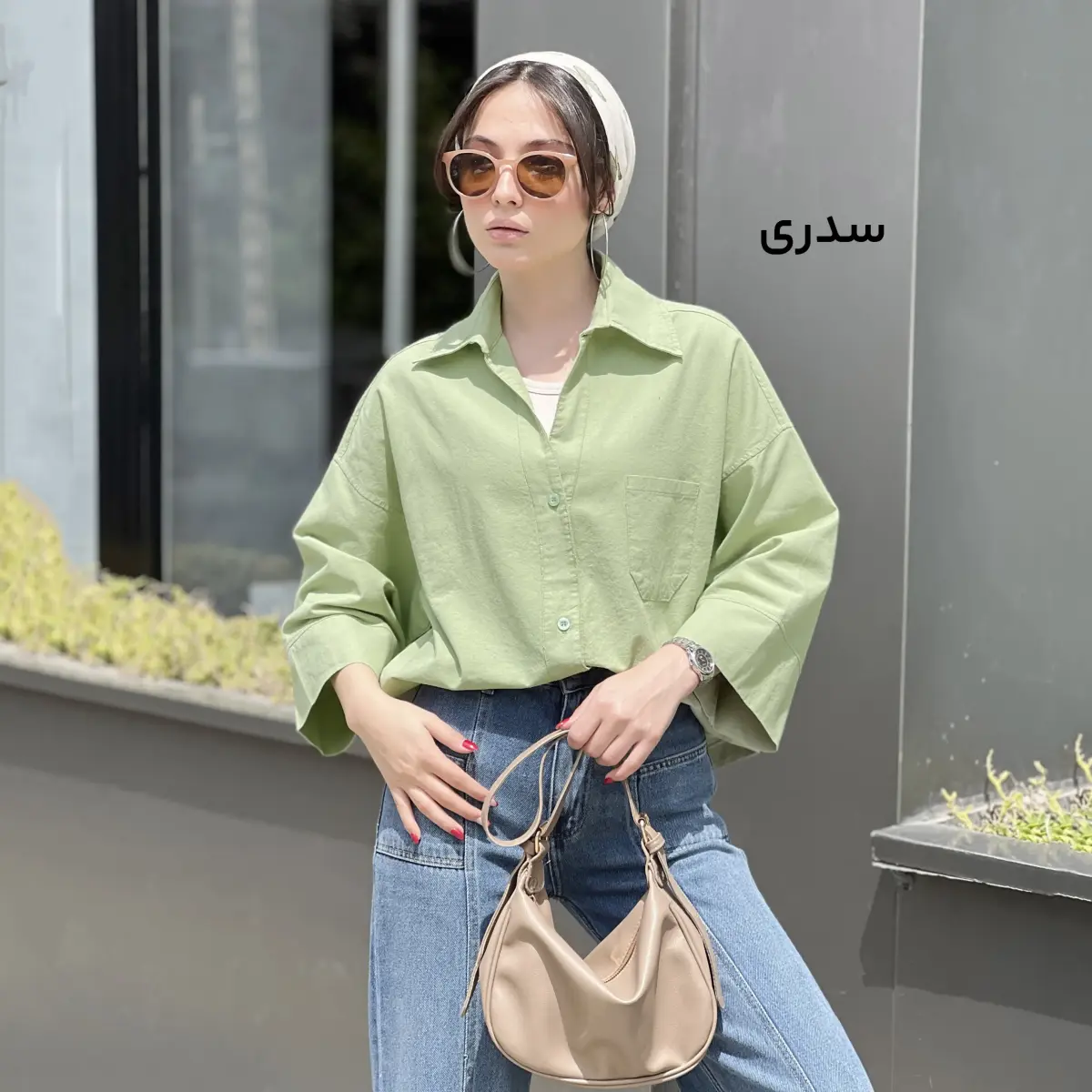 شومیز زنانه لینن یقه مردانه