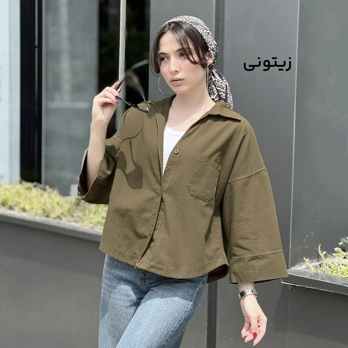 شومیز زنانه لینن یقه مردانه