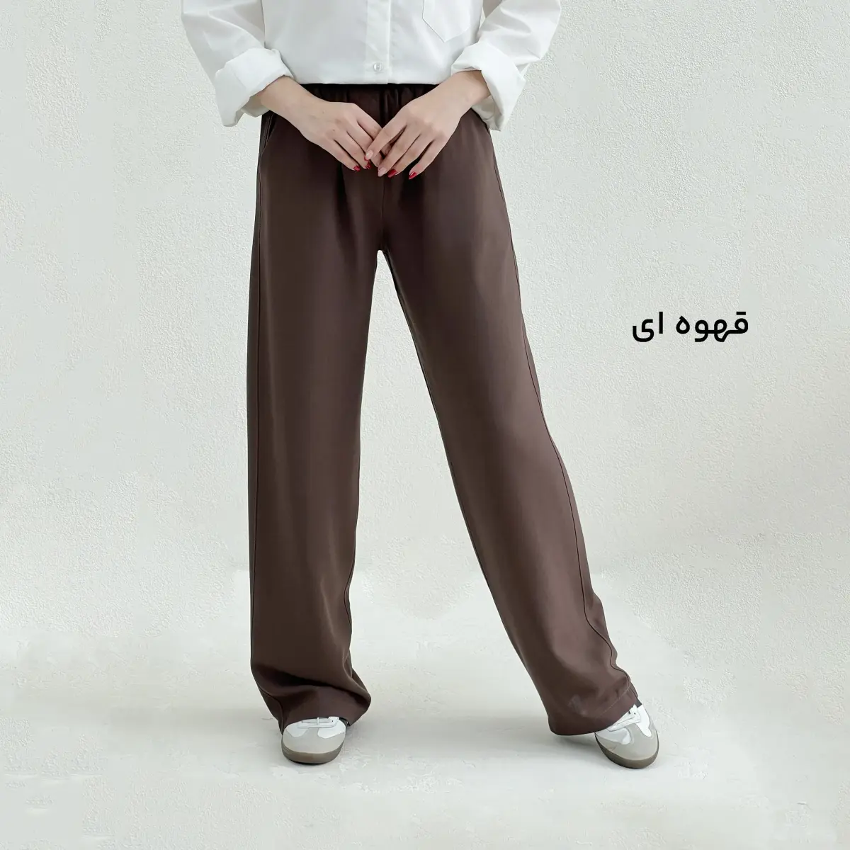 شلوار پارچه ای لینن زنانه کمرکش