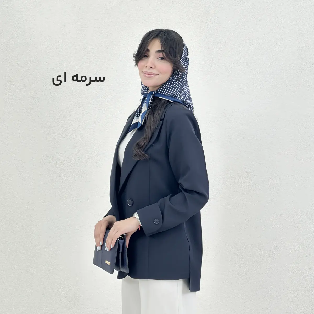 کت زنانه کرپ دکمه نما