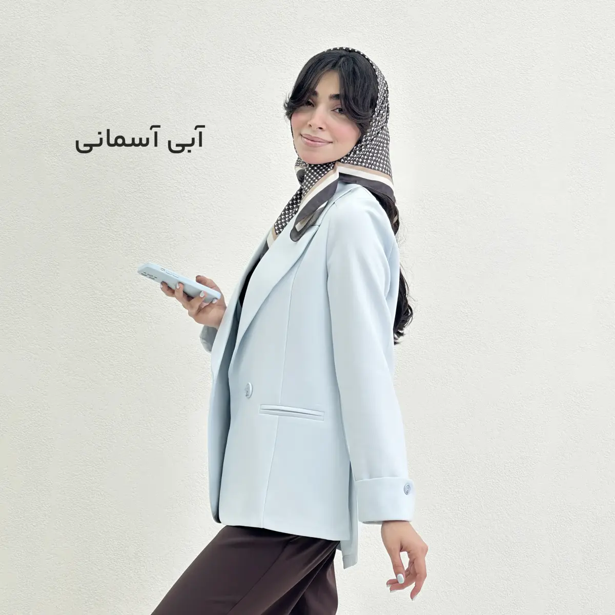 کت زنانه کرپ دکمه نما