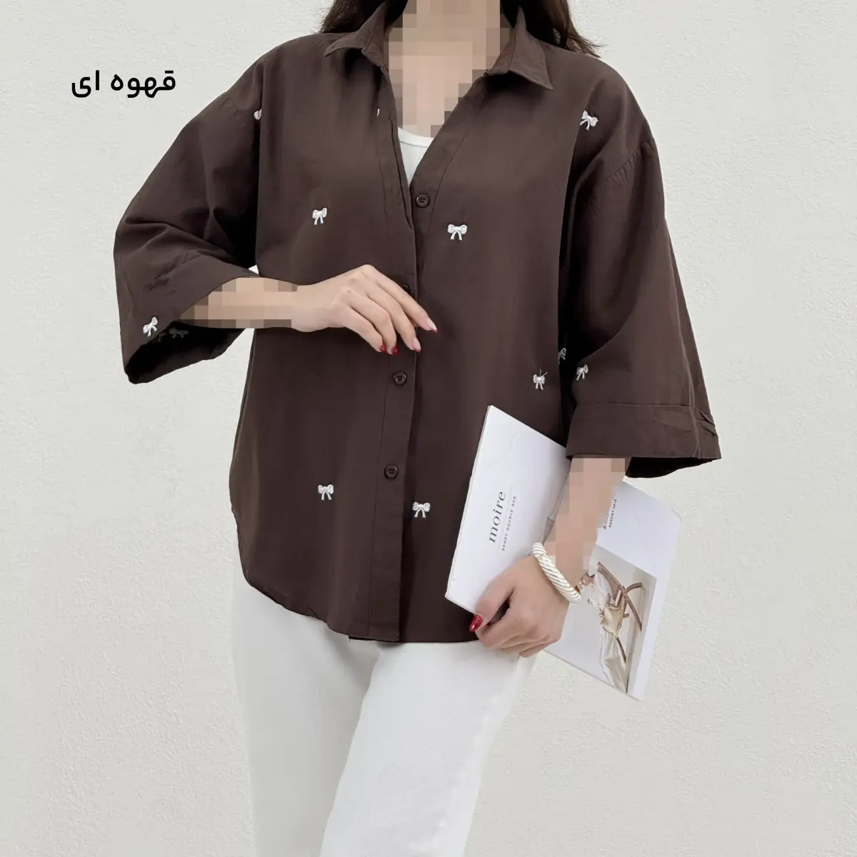 شومیز زنانه طرح پاپیون