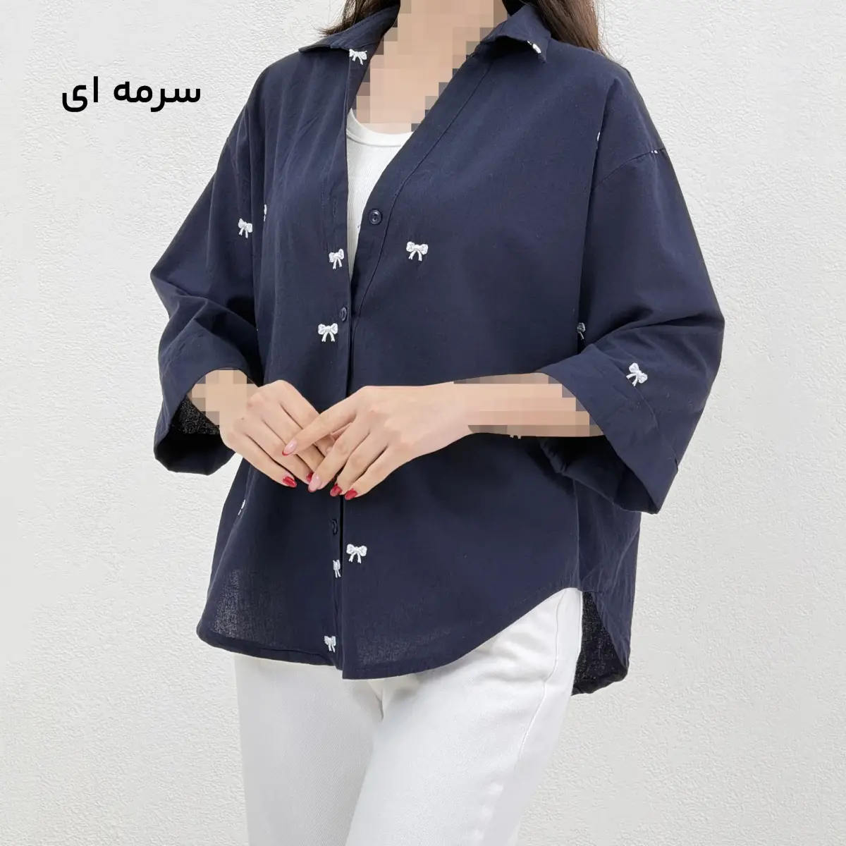 شومیز زنانه طرح پاپیون