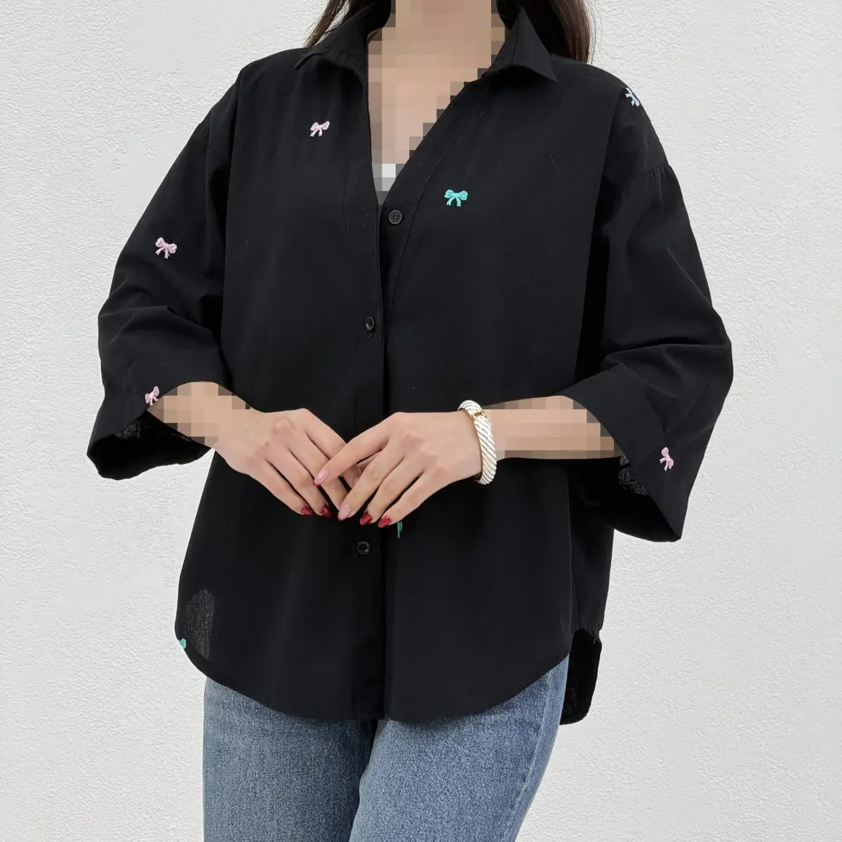 شومیز زنانه طرح پاپیون