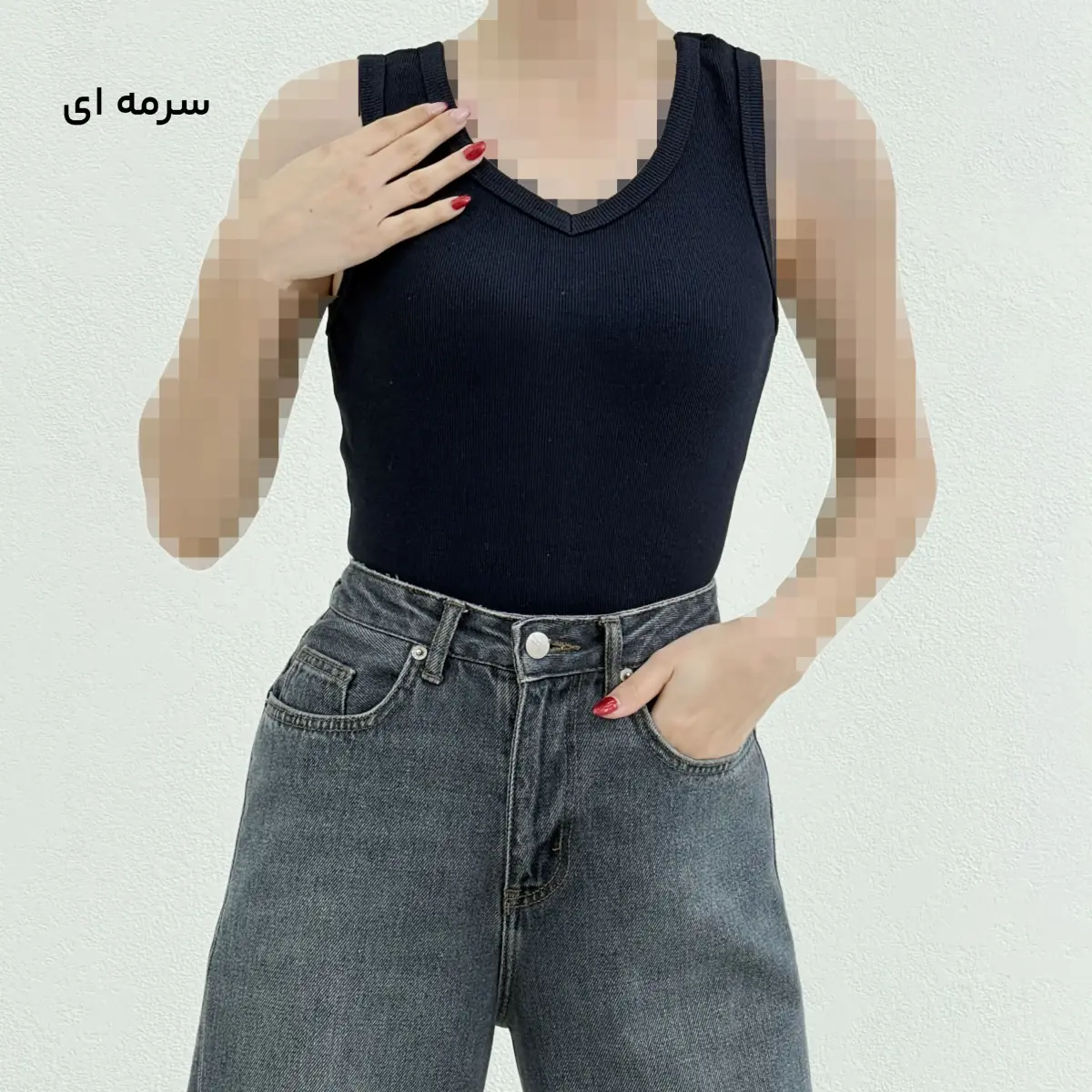 تاپ زنانه کبریتی بیسیک