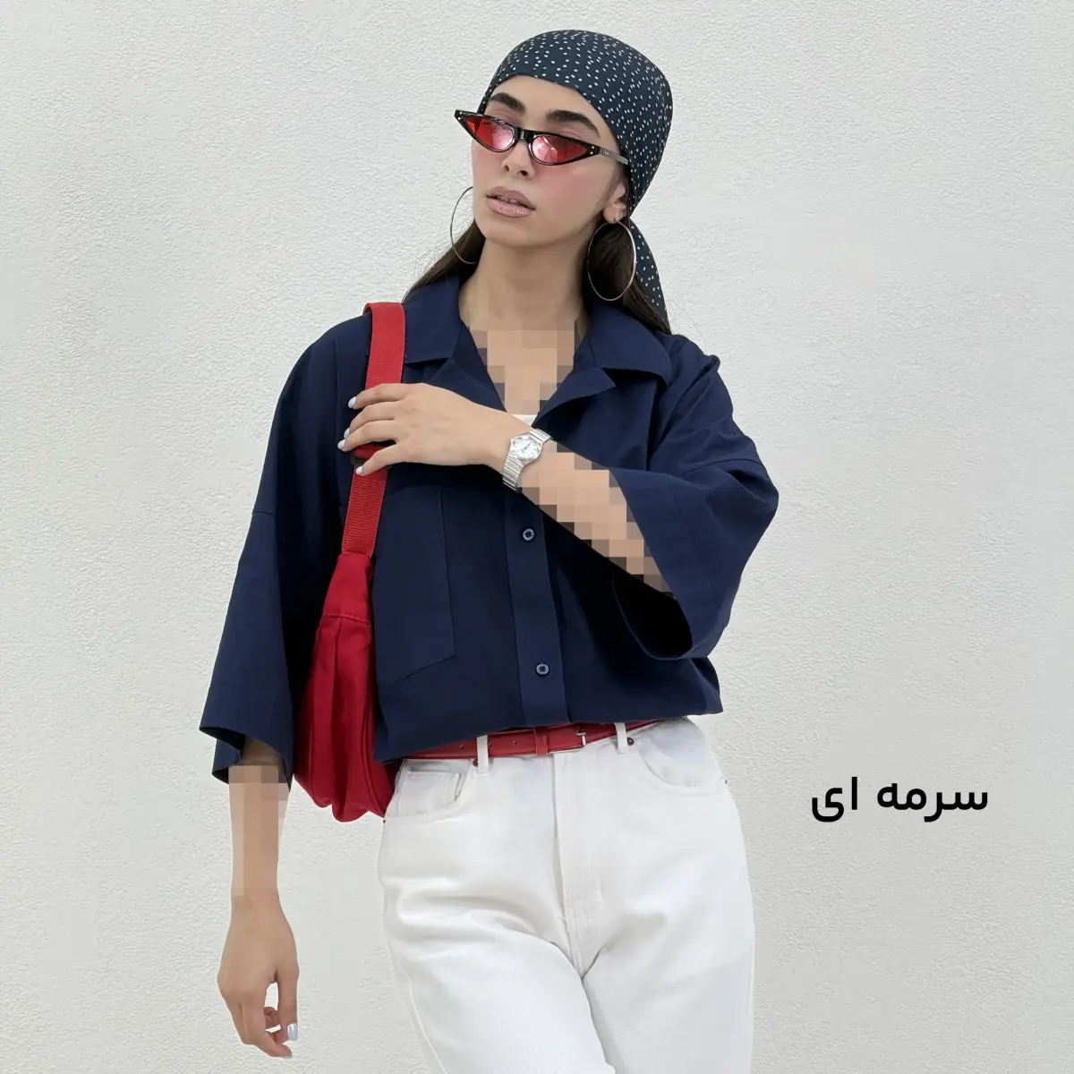 شومیز زنانه رنگی لینن اسلپ