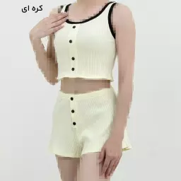 ست تاپ و شورتک زنانه کبریتی