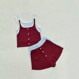 ست تاپ و شورتک زنانه کبریتی