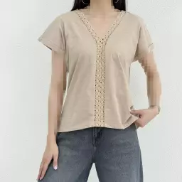تیشرت زنانه جلو گیپور