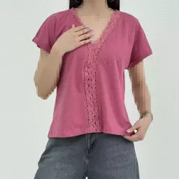تیشرت زنانه جلو گیپور