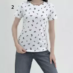 تیشرت زنانه طرح پروانه