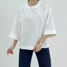 بلوز زنانه سرشانه دکمه
