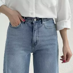 شلوار جین بگی آبی روشن