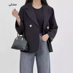 کت زنانه کرپ آستین دکمه