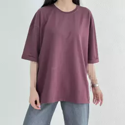 تیشرت باکسی زنانه دو نخ