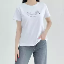 تیشرت زنانه نخ و پنبه هپی