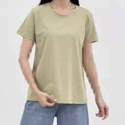 تیشرت زنانه نخ و پنبه آستین کوتاه