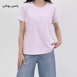 تیشرت زنانه نخ و پنبه آستین کوتاه
