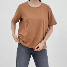 تیشرت زنانه یقه گرد بیسیک