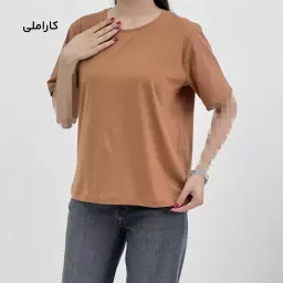 تیشرت زنانه یقه گرد بیسیک