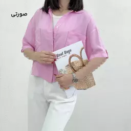 شومیز زنانه دو جیب لینن