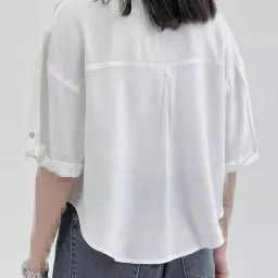 شومیز زنانه دو جیب لینن