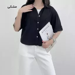 شومیز زنانه دو جیب لینن
