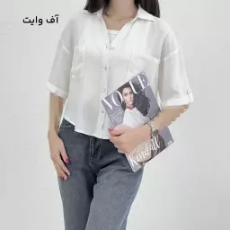 شومیز زنانه دو جیب لینن